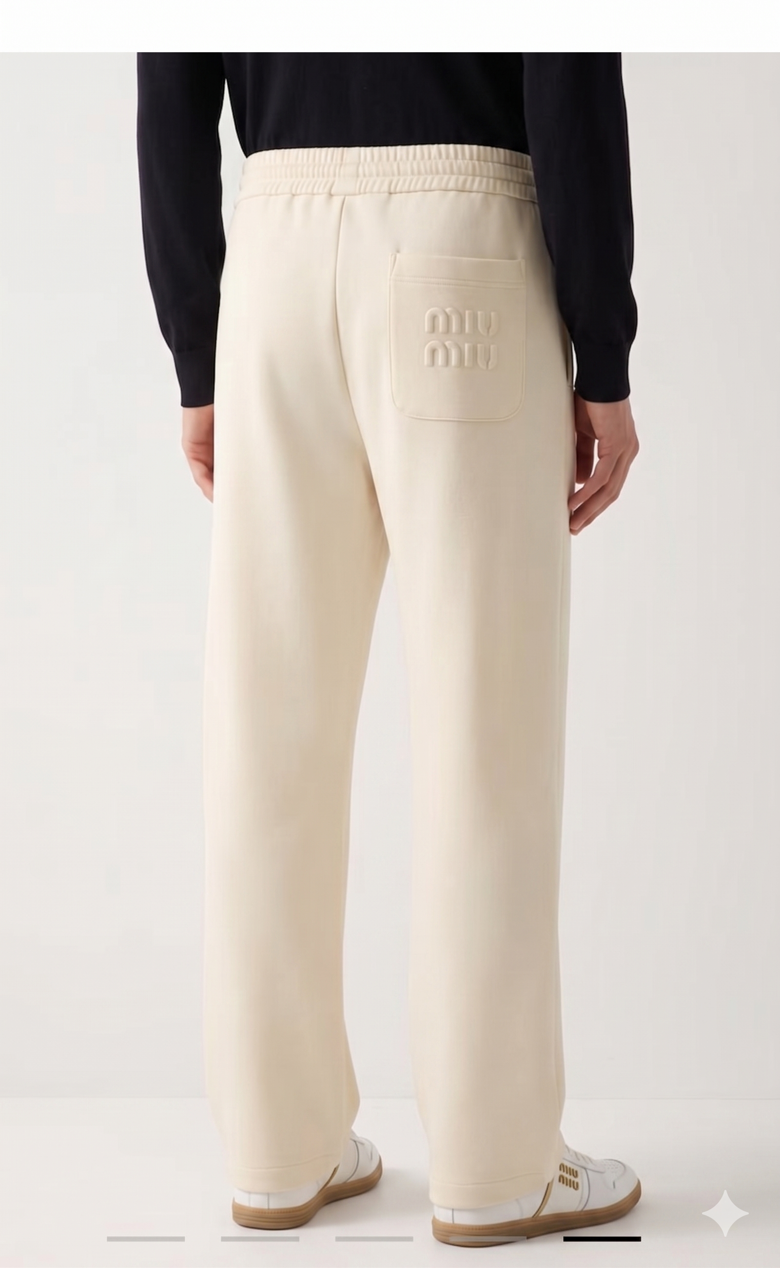 miu miu wide lag pant