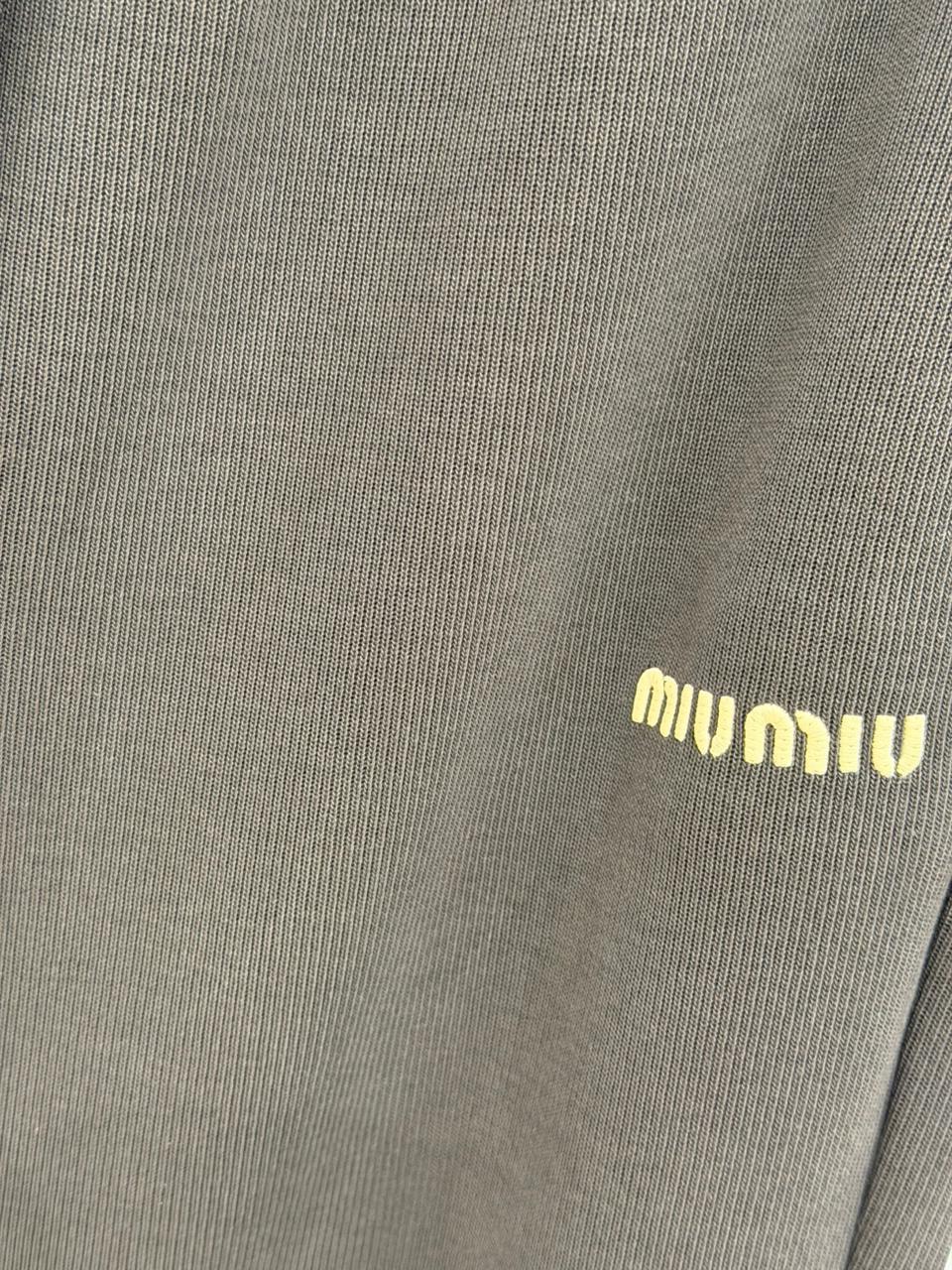 miu miu wide lag pant